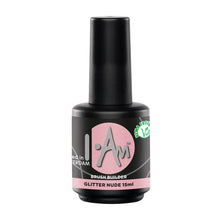 Load image into Gallery viewer, Brush Builder Bottle Gel GLITTER NUDE 15ml.