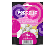 Load image into Gallery viewer, Disposable files on a soft base for pedicure disc PODODISC STALEKS PRO M 320 grit (50 pcs) White