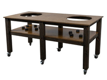 Load image into Gallery viewer, "Grill Table Fits All" BBQ Kitchen Space for Dual Kamado Ceramic Smokers