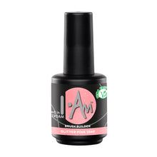 Load image into Gallery viewer, Brush Builder  Bottle Gel GLITTER PINK 15ml.
