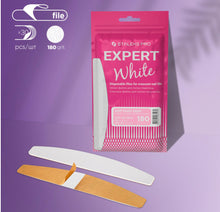 Load image into Gallery viewer, White disposable files for crescent nail file (soft base) Staleks Pro Expert 40, 180 grit (30 pcs)
